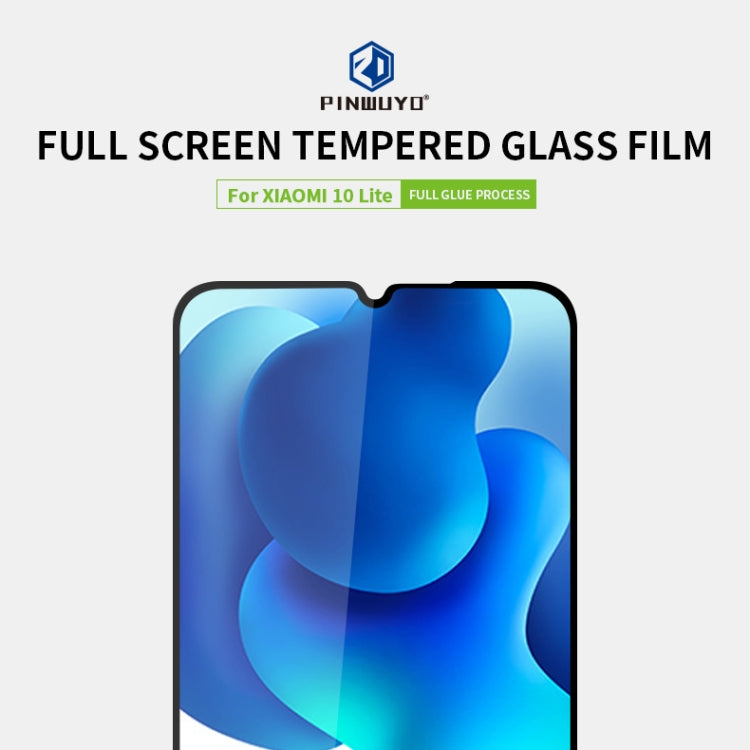 For Xiaomi 10 Lite PINWUYO 9H 2.5D Full Screen Tempered Glass Film(Black) -  by PINWUYO | Online Shopping UK | buy2fix