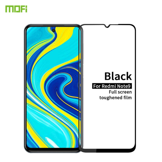 For Xiaomi Redmi Note 9 MOFI 9H 2.5D Full Screen Tempered Glass Film(Black) -  by MOFI | Online Shopping UK | buy2fix