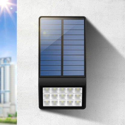 15 LEDs Light Control Outdoor IP65 Waterproof Solar Powered Garden LED Wall Lamp(Black) - Solar Lights by buy2fix | Online Shopping UK | buy2fix