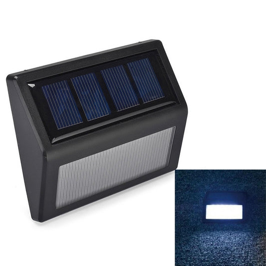 6 LEDs Solar Power IP55 Waterproof Light Sensor Wall Light Deck Lights(White light) - Solar Lights by buy2fix | Online Shopping UK | buy2fix