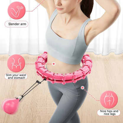 Smart Thin Waist Ring Women Will Not Fall Off Detachable Abdominal Ring Fitness Equipment, Size: 18 Knots(Pink) - Fitness Circles by buy2fix | Online Shopping UK | buy2fix