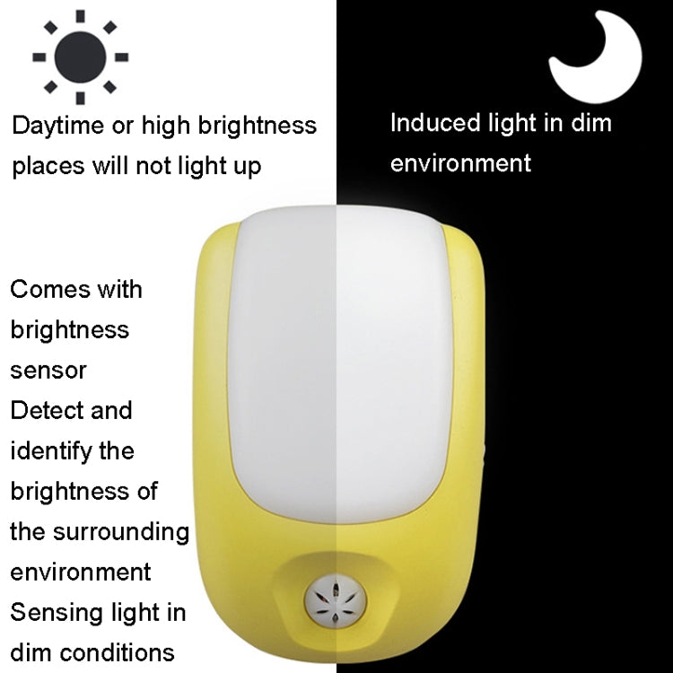 A72 Intelligent LED Sensor Night Light, Plug:AU Plug(Yellow) - Sensor LED Lights by buy2fix | Online Shopping UK | buy2fix