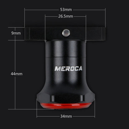 MEROCA MX2 Smart Sensor Brake Tail Light Mountain Bike Light USB Charging Road Bike Night Riding Tail Light, Color:Seat Cushion Installation Black - Taillights by buy2fix | Online Shopping UK | buy2fix