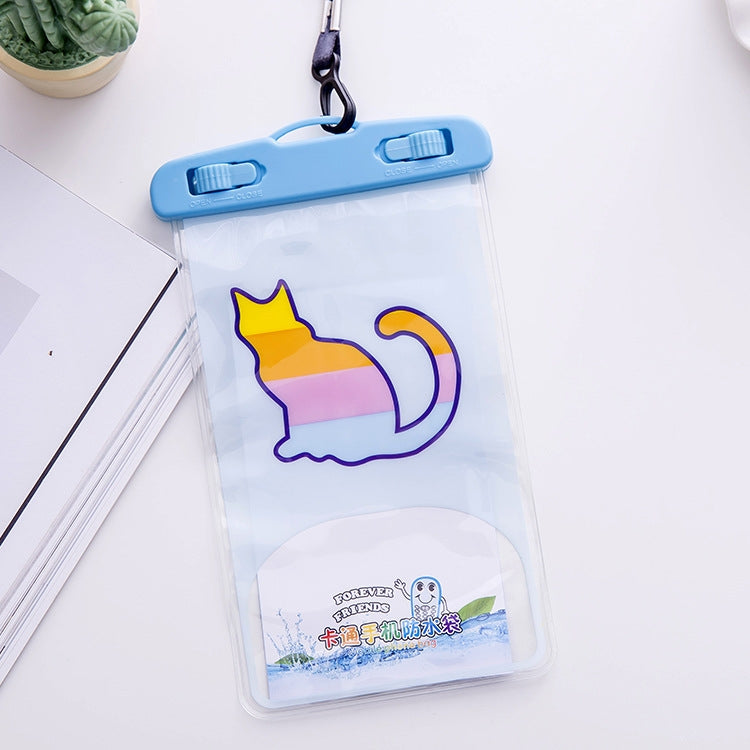 10 PCS Large Outdoor Photo Transparent Waterproof Cartoon Mobile Phone Bag, Style:Little Cat - Waterproof Bag by buy2fix | Online Shopping UK | buy2fix
