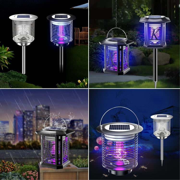 Outdoor Solar Waterproof Mosquito Lamp Mosquito Repellent, Color:TM03 Silver - Outdoor Insect Repellent by buy2fix | Online Shopping UK | buy2fix