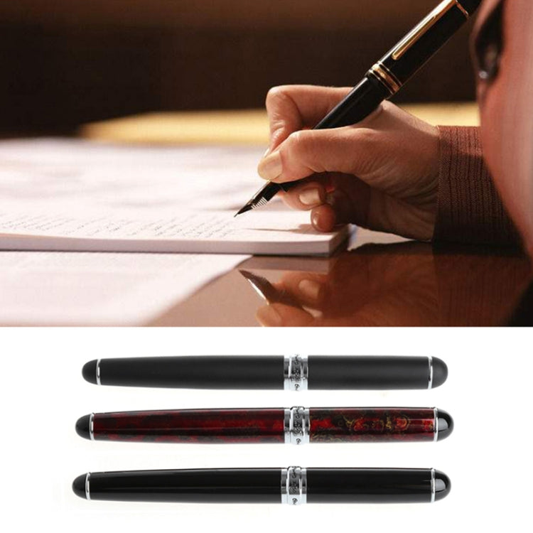 X750 Stationery Stainless Steel Fountain Pen Medium Nib Ink Pens School Oiifice Gift, Nib Size:1.1mm(Black Pattern) - Fountain Pens by buy2fix | Online Shopping UK | buy2fix