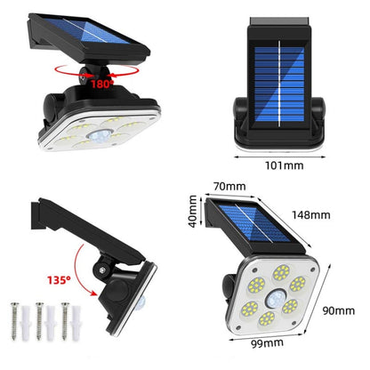 48 LED Solar Wall Light Outdoor Waterproof Human Body Induction Garden Lamp Street Light - Solar Lights by buy2fix | Online Shopping UK | buy2fix