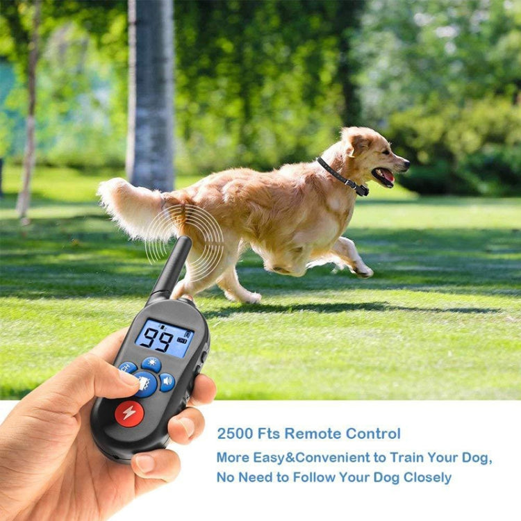 800m Remote Control Electric Shock Bark Stopper Vibration Warning Pet Supplies Electronic Waterproof Collar Dog Training Device, Style:556-3(EU Plug) - Training Aids by buy2fix | Online Shopping UK | buy2fix