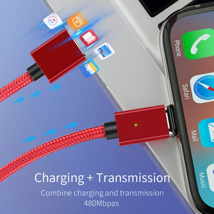 2 PCS ESSAGER Smartphone Fast Charging and Data Transmission Magnetic Cable with 8 Pin Magnetic Head, Cable Length: 2m(Red) - Charging Cable & Head by buy2fix | Online Shopping UK | buy2fix