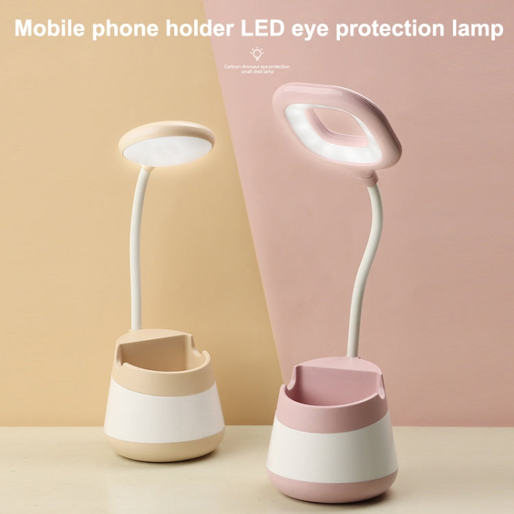 USB Charging LED Desk Light Eye Protection Lamp with Pen Holder and Phone Holder(CS276-1 Black) - Desk Lamps by buy2fix | Online Shopping UK | buy2fix