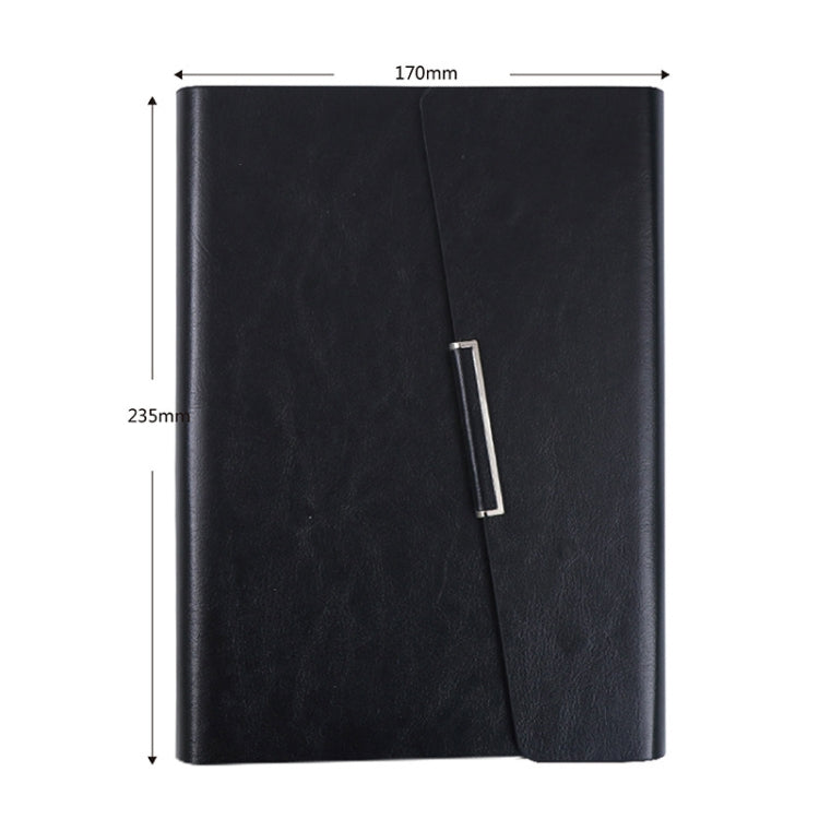 Business Notebook Imitation Leather PU Tri-Fold Loose-Leaf Notepad, Specification: A5(Black) - Notebooks by buy2fix | Online Shopping UK | buy2fix