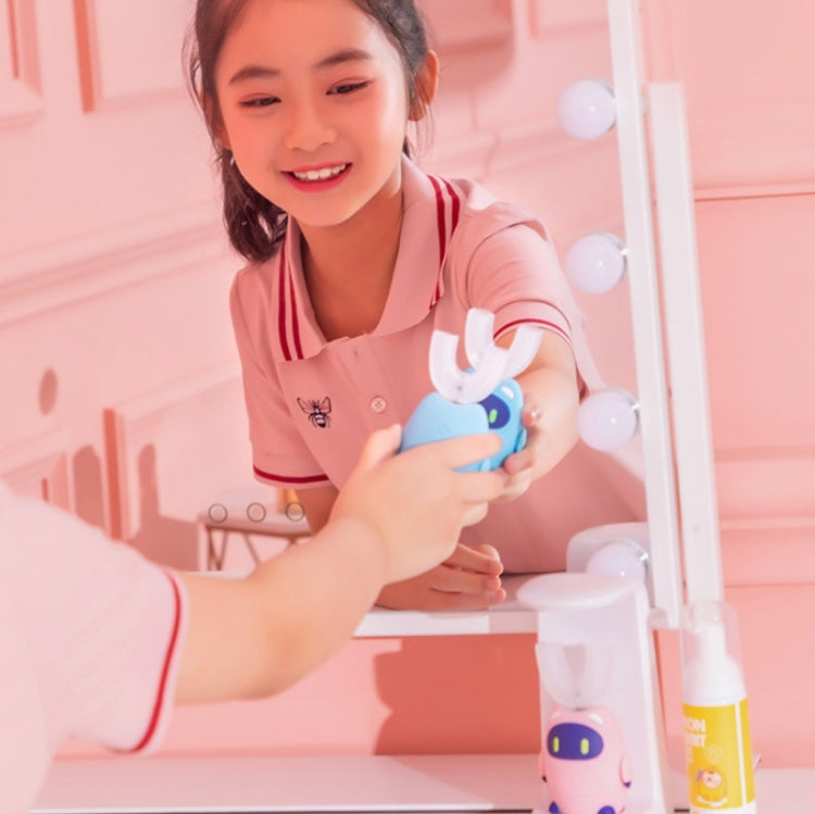 Lanbeibei Children U-Shaped Automatic Electric Toothbrush 6-12 Years Old Plus Version (Pink) - Toothbrushes by buy2fix | Online Shopping UK | buy2fix