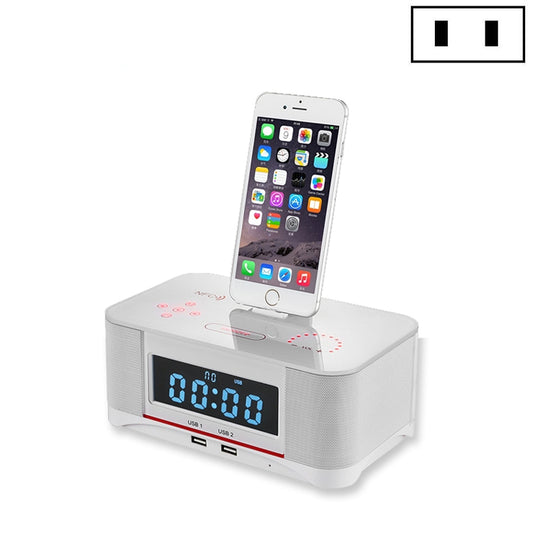 A8 Charging Base Audio NFC Bluetooth Speaker Alarm Clock, Specification: US Plug(White) - Desktop Speaker by buy2fix | Online Shopping UK | buy2fix