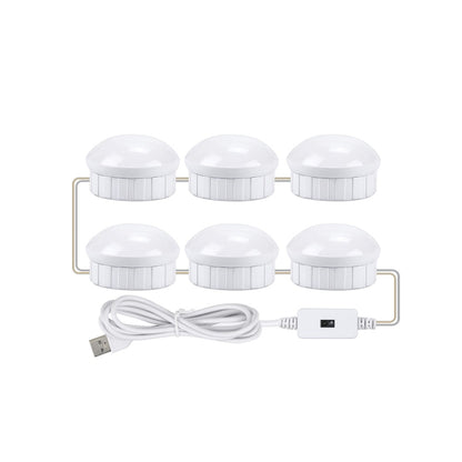 LED Makeup Mirror Light Beauty Fill Light Hand Sweep Sensor Mirror Front Light, Power source: 6 Bulbs(Natural White) - Sensor LED Lights by buy2fix | Online Shopping UK | buy2fix