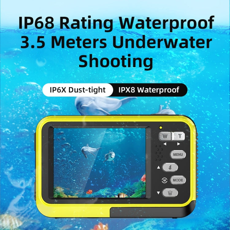 WDC901 3.5m Waterproof 48MP HD Dual Screen Outdoor Sports Digital Camera UK Plug(Black) - Children Cameras by buy2fix | Online Shopping UK | buy2fix