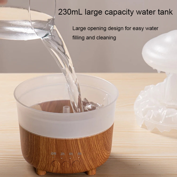 V50 Desktop Colorful Night Light Humidifier Wood Grain Water Drop Aroma Diffuser, Spec: EU Plug(Green) - Air Purifiers & Accessories by buy2fix | Online Shopping UK | buy2fix