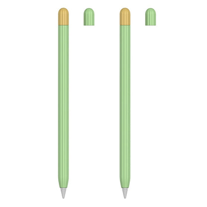 2 Sets 5 In 1 Stylus Silicone Protective Cover + Two-Color Pen Cap + 2 Nib Cases Set For Apple Pencil 1 (Matcha Green) - Pencil Accessories by buy2fix | Online Shopping UK | buy2fix