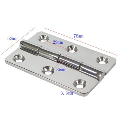 316 Stainless Steel Hinge Six-Hole Thickened Door And Window Yacht Hinge, Specification: 78x52x3.3mm - Marine Accessories & Parts by buy2fix | Online Shopping UK | buy2fix
