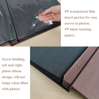 6 Inch 600 Sheets Leather Cover Photo Album Family Photo Album Storage Book(Dark Brown) - Photo Albums & Photo Frames by buy2fix | Online Shopping UK | buy2fix