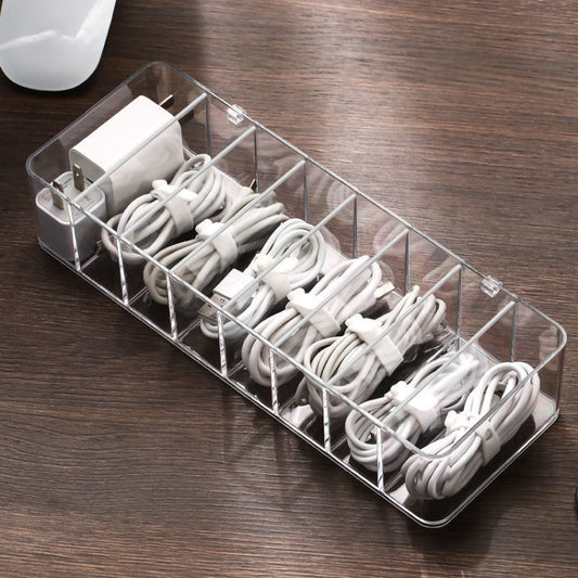 Dust Storage Line Box Hub Finishing Box Desktop Data Cable Storage Box, Specification: 8 Grid Increase - Storage Boxes by buy2fix | Online Shopping UK | buy2fix