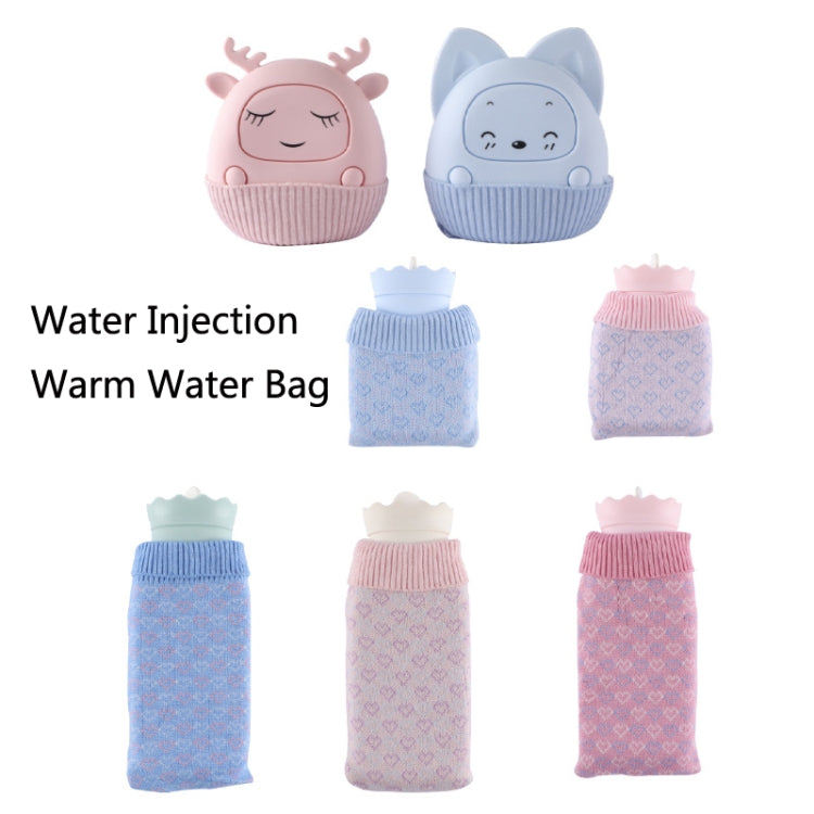 Winter Silicone Hand Warmer Cartoon Cute Water Injection Warm Water Bag, Colour: Pink Square - Hot Water Bags by buy2fix | Online Shopping UK | buy2fix