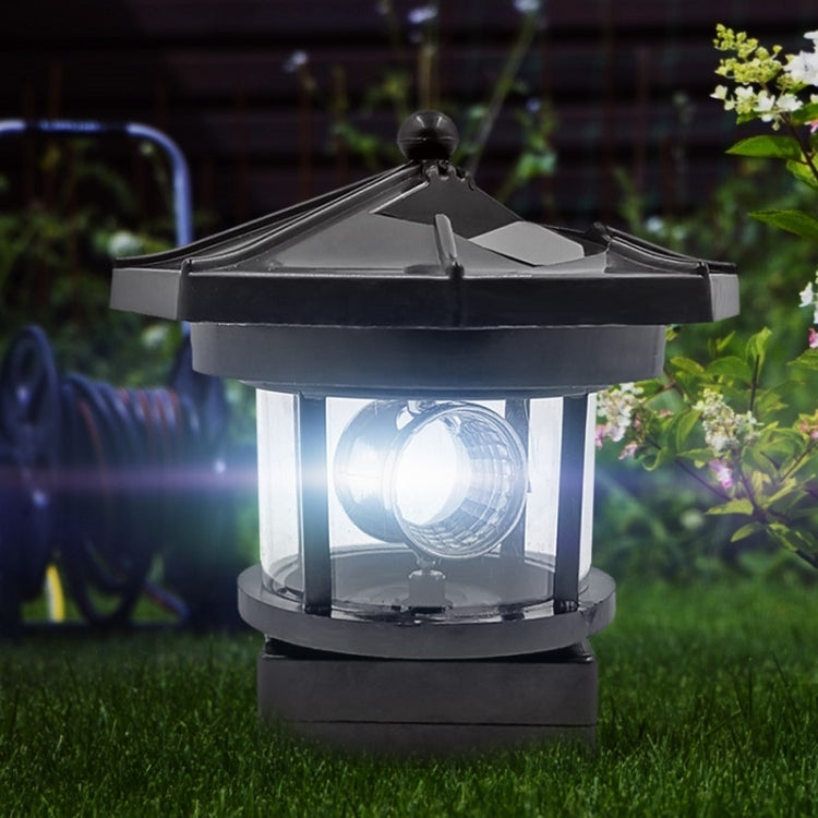 Outdoor Waterproof LED Solar Rotating Lighthouse Garden Decoration Induction Landscape Light(Red) - Solar Lights by buy2fix | Online Shopping UK | buy2fix