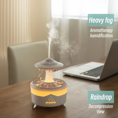 UFO Water Drop Aromatherapy Humidifier Desktop Remote Control Diffuser, Plug: AU Plug(White) - Air Purifiers & Accessories by buy2fix | Online Shopping UK | buy2fix