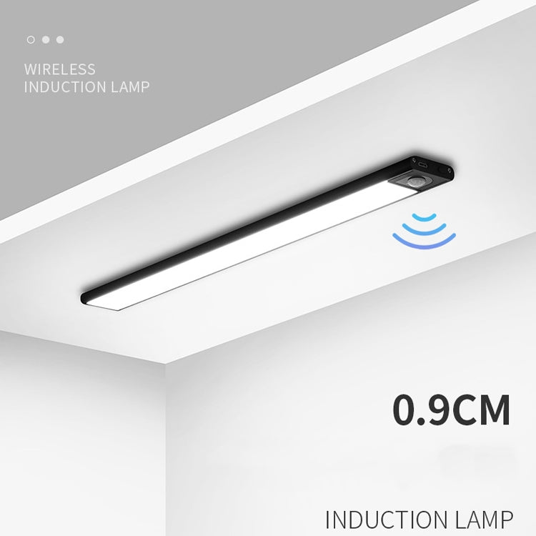 Intelligent Automatic Human Body Induction Wireless LED Lamp 80cm(Black + White Light) - Sensor LED Lights by buy2fix | Online Shopping UK | buy2fix