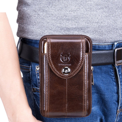 BULL CAPTAIN  Leather Multifunctional Waist Bag For Men(Brown-04) - Wallets by BULL CAPTAIN | Online Shopping UK | buy2fix