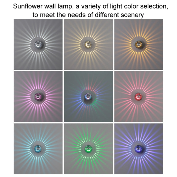 LED Aluminum Aisle Light Sunflower Corridor Lamp Decorative Light, Power source: Visible Installation 1W(White) - Novelty Lighting by buy2fix | Online Shopping UK | buy2fix
