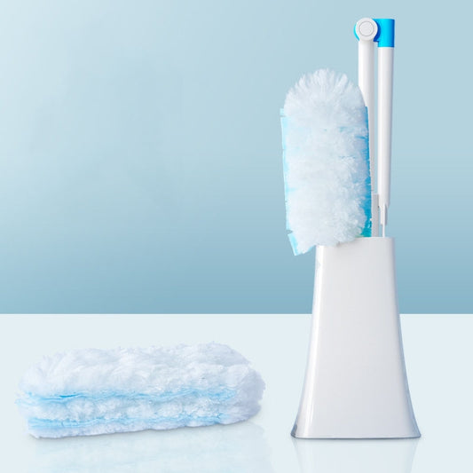 Disposable Household Vacuum Retractable Feather Duster, Style: With Base+2 Clothes - Sponges, Cloths & Brushes by buy2fix | Online Shopping UK | buy2fix