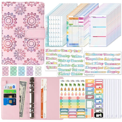 A6 Cash Budget Book Schedule Weekly Plan Monthly Plan Loose-leaf Notepad(Pink) - Notebooks by buy2fix | Online Shopping UK | buy2fix