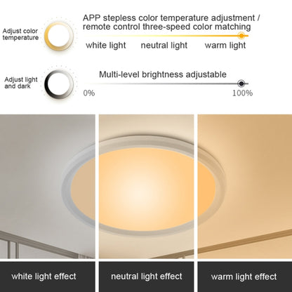 WiFi Bluetooth 2.4G Remote Control LED Ceiling Light, Voltage: US Standard 110V-130V(RGBCW White) - Smart Light Bulbs by buy2fix | Online Shopping UK | buy2fix