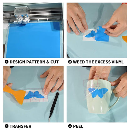 30.5cm x 100cm Gradient Self Adhesive Vinyl DIY Graphics for Home Window Decal Decor, Color: Blue Leopard Print - Decorative Sticker by buy2fix | Online Shopping UK | buy2fix