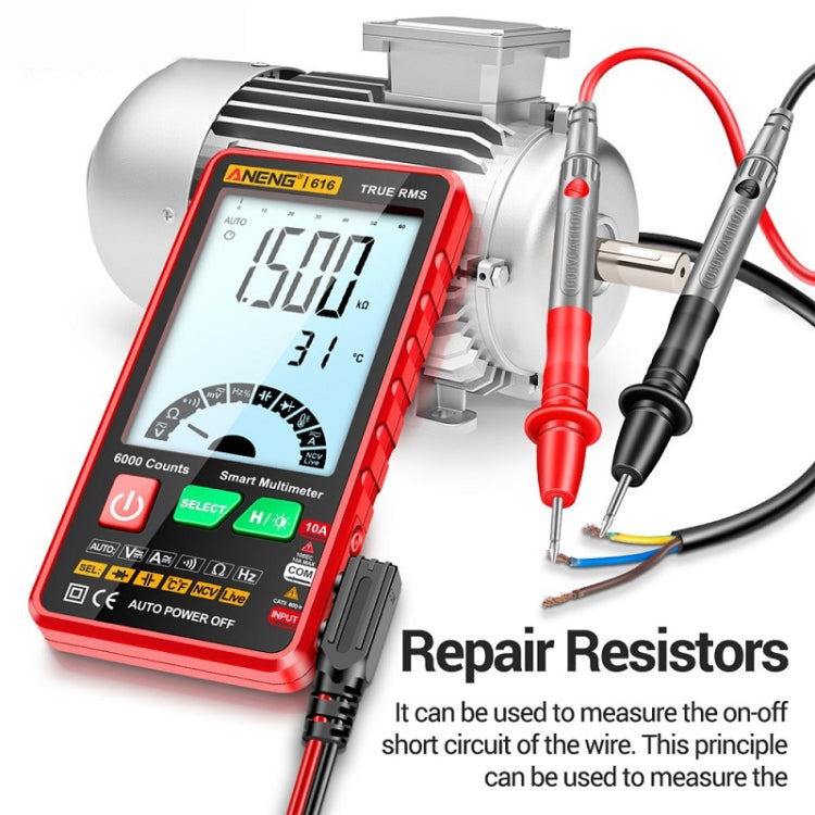 ANENG 616 Automatic High-precision Digital Display Capacitance Multimeter, Color: Red(Color Box) - Digital Multimeter by ANENG | Online Shopping UK | buy2fix