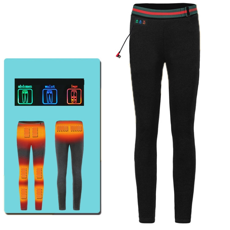 USB Rechargeable Smart Heating Outdoor Thickened Casual Trousers, Size: S(Black) - Casual Pants by buy2fix | Online Shopping UK | buy2fix