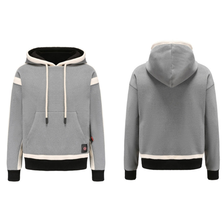 USB Smart Electric Heating Warming Thickened Hooded Sweatshirt, Size: 2XL(Grey) - Hoodie by buy2fix | Online Shopping UK | buy2fix