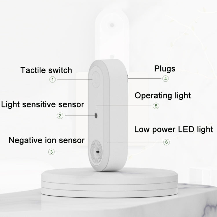 Negative Ion Air Purification Intelligent Sensor LED Night Light(EU Plug) - Sensor LED Lights by buy2fix | Online Shopping UK | buy2fix