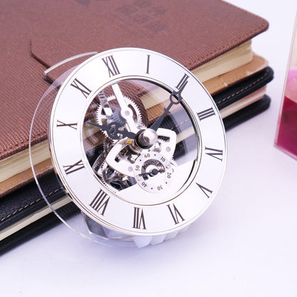 Metal See-through Quartz Clock Gear Clock DIY Accessories 97mm Silver Clock Head - DIY Clocks by buy2fix | Online Shopping UK | buy2fix