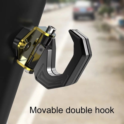 Motorcycle Electric Bike Item Movable Double Hooks Aluminum Helmet Hanger Modification Accessories(Black) - Holder by buy2fix | Online Shopping UK | buy2fix