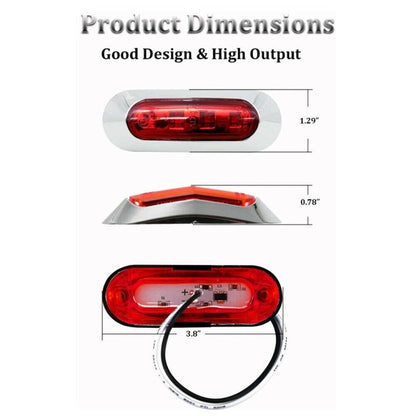 1pair MK-234 12V Yacht Ships 4LED Navigation Lights Red And Green Signal Light(Red+Green) - Marine Accessories & Parts by buy2fix | Online Shopping UK | buy2fix