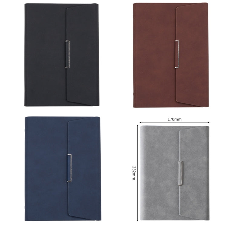 6 Hole Three Fold Loose-leaf Case A5 Business Notebook Office Stationery Notepad(Brown) - Notebooks by buy2fix | Online Shopping UK | buy2fix