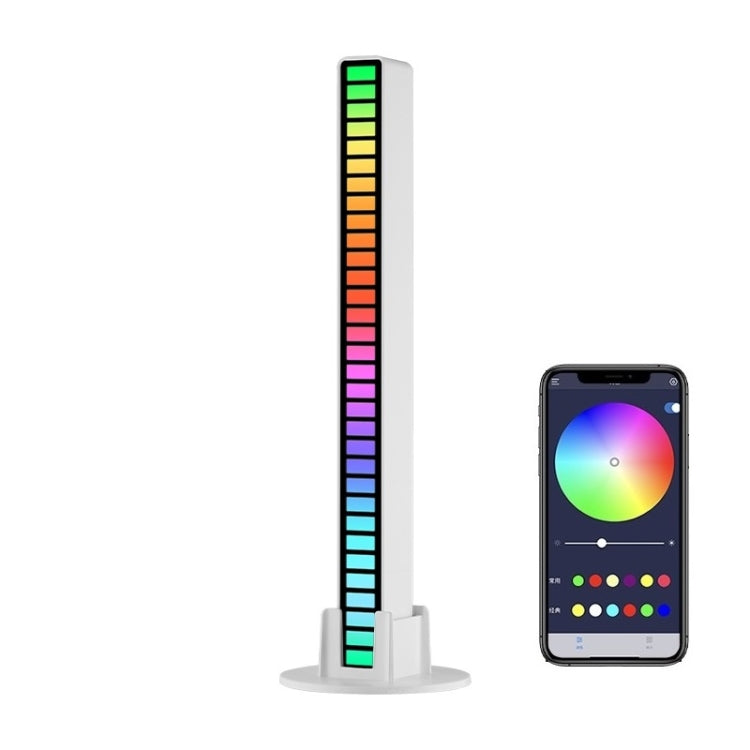 RGB Sound-controlled Rhythmic Response Lights Music Ambient LED Pick-up Lights Plug-in(32 Light+APP White) - Novelty Lighting by buy2fix | Online Shopping UK | buy2fix