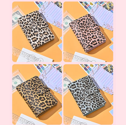 A6 Leopard Print Cash Budget Notebook  Loose Leaf Financial Management Notepad(Cow Pattern Black White) - Notebooks by buy2fix | Online Shopping UK | buy2fix