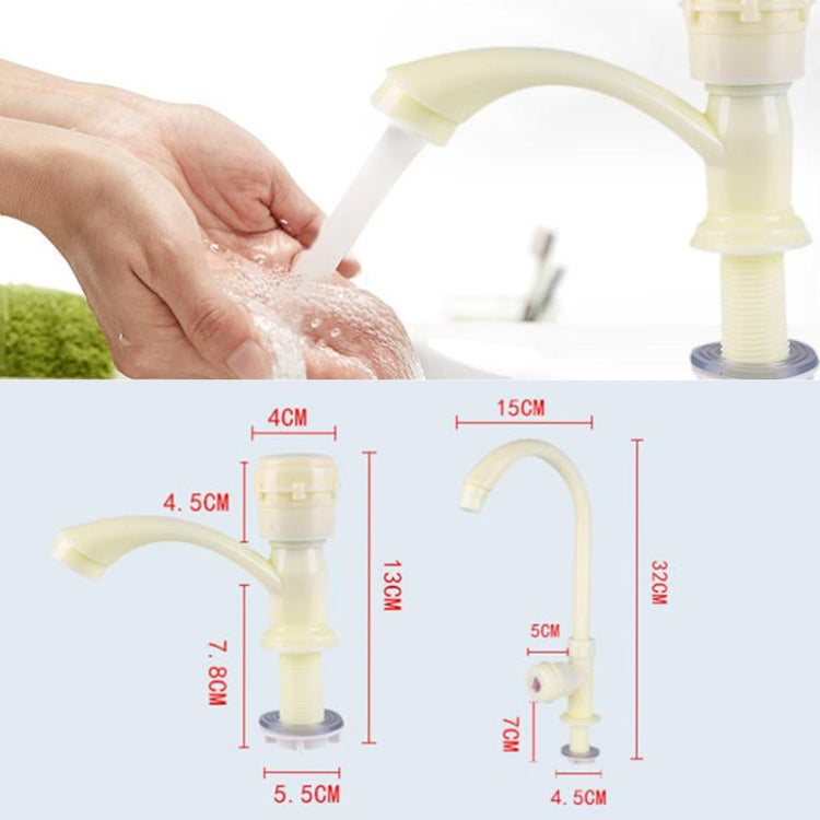 Plastic Kitchen Single Cold Sink Faucet Vertical Faucet, Specification: Hand Wheel - Faucets & Accessories by buy2fix | Online Shopping UK | buy2fix