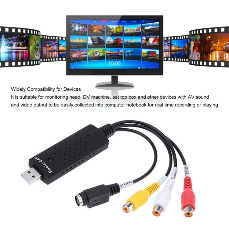 USB 2.0 Easier CAP Video Collection Card Monitoring Card 008 Chip - Video Capture Card by buy2fix | Online Shopping UK | buy2fix