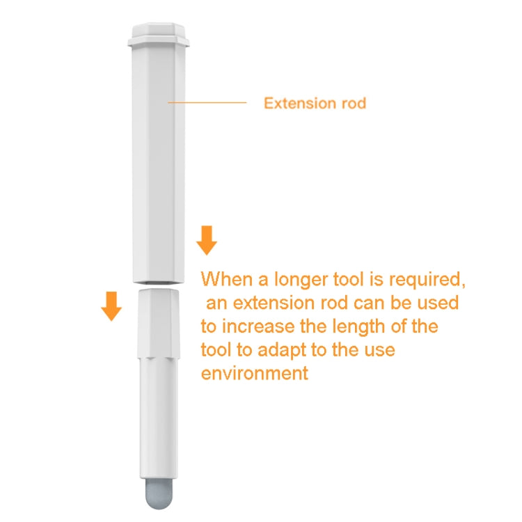 Q20 Headphone Cleaning Pen Mobile Phone Camera Computer Cleaning Tool Without Liquid(White Orange) - Other Accessories by buy2fix | Online Shopping UK | buy2fix