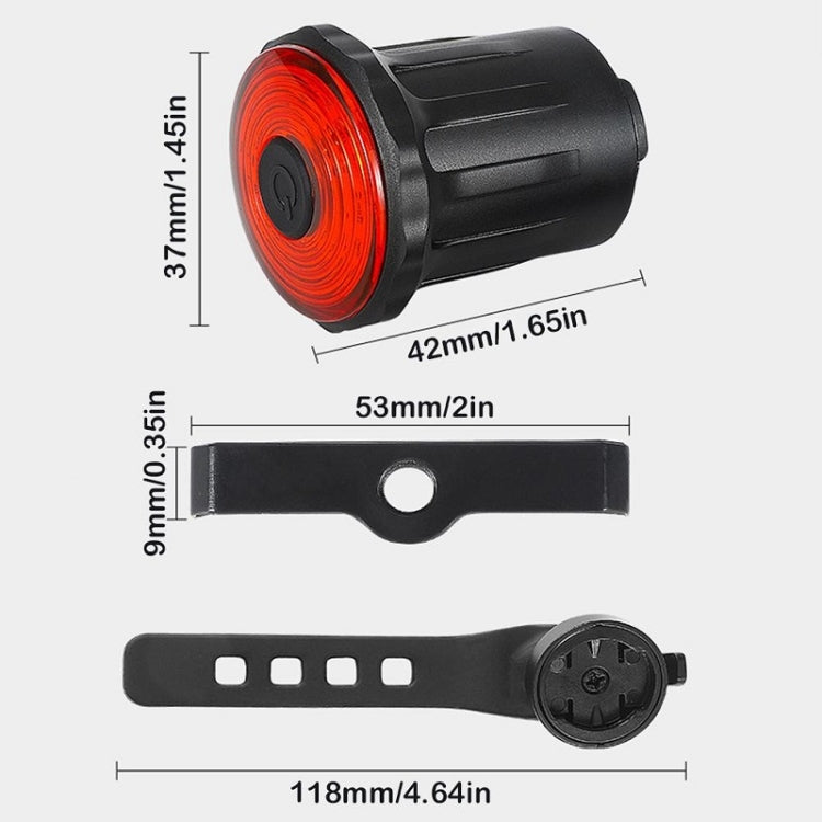 WEST BIKING Bicycle USB Charging Smart Brake Sensor Warning Tail Light(Sit Tube) - Taillights by WEST BIKING | Online Shopping UK | buy2fix