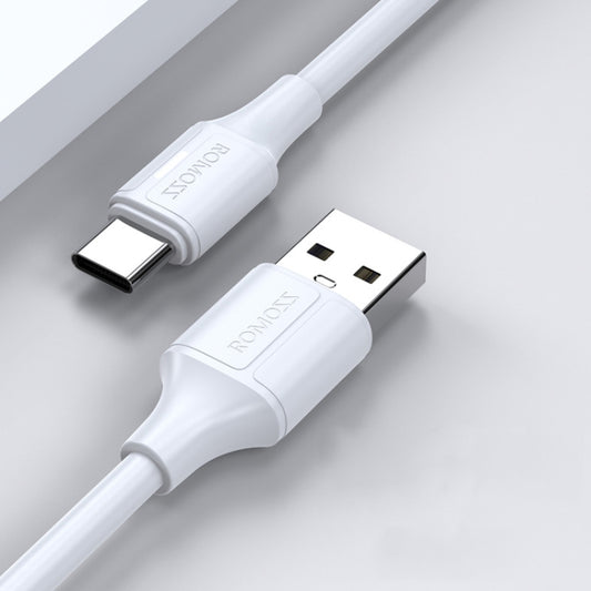 ROMOSS CB302V 1.2m 6A TYPE-C Mobile Phone Fast Charging Data Cable for Huawei/Xiaomi/Android(White) - USB-C & Type-C Cable by ROMOSS | Online Shopping UK | buy2fix