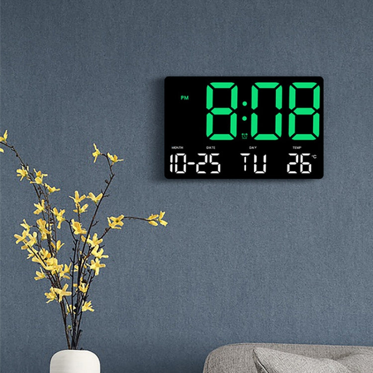 Large Display Led Digital Clock 5 Modes Brightness Adjustable Temperature Mute Electronic Clock(Red Double Color) - Alarm Clocks by buy2fix | Online Shopping UK | buy2fix